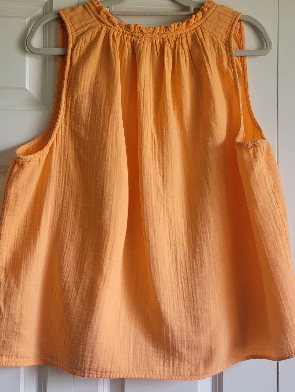 Gap Womens Size XL Tangerine Sherbert Sleeveless Top 100% Cotton - Picture 9 of 9